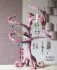 Подставка для серег Розовое Дерево ручной работы